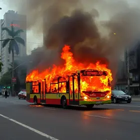 incêndio ônibus Guarapiranga