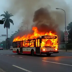 incêndio de ônibus