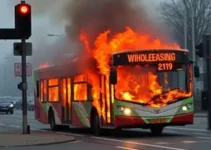 ônibus incendiado
