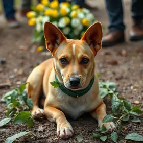 enterro de cachorro junto com o dono