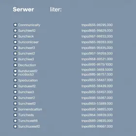 Lista de Servidores e Contatos