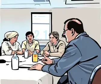 reunião com representante da comunidade